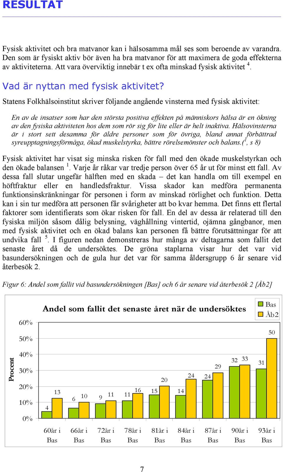 Statens Folkhälsoinstitut skriver följande angående vinsterna med fysisk aktivitet: En av de insatser som har den största positiva effekten på människors hälsa är en ökning av den fysiska aktiviteten