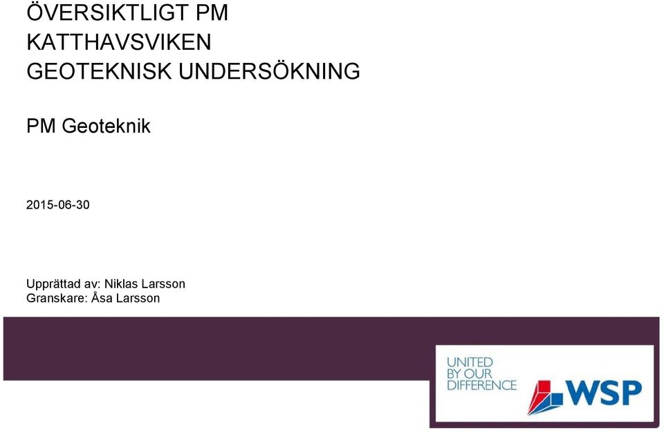 UNDERSÖKNING 2015-06-30