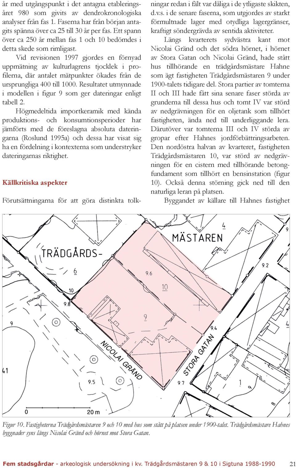 Vid revisionen 1997 gjordes en förnyad uppmätning av kulturlagrens tjocklek i profilerna, där antalet mätpunkter ökades från de ursprungliga 400 till 1000.