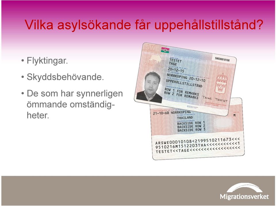 Flyktingar. Skyddsbehövande.