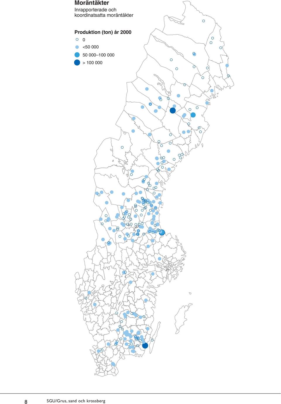 Produktion (ton) år 2000 0 <50 000