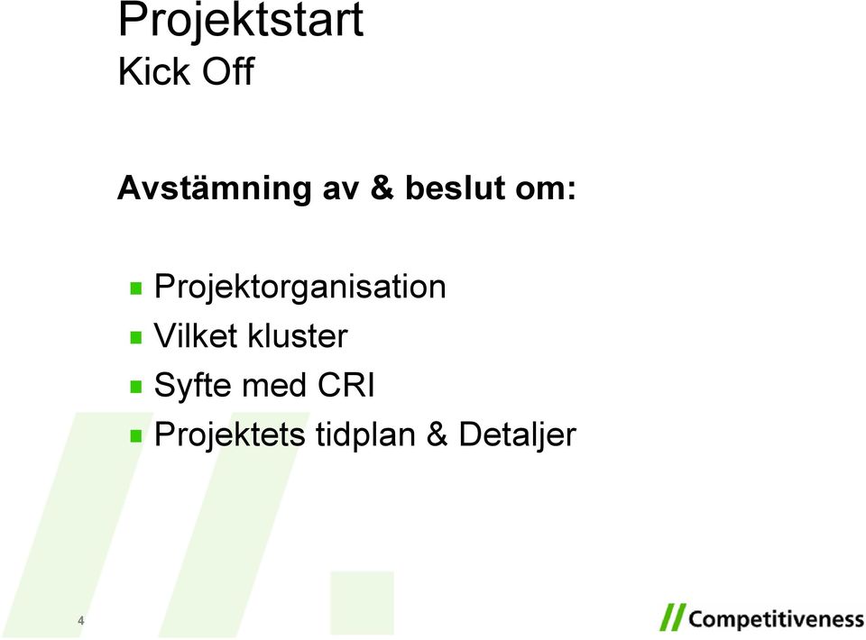 Projektorganisation Vilket