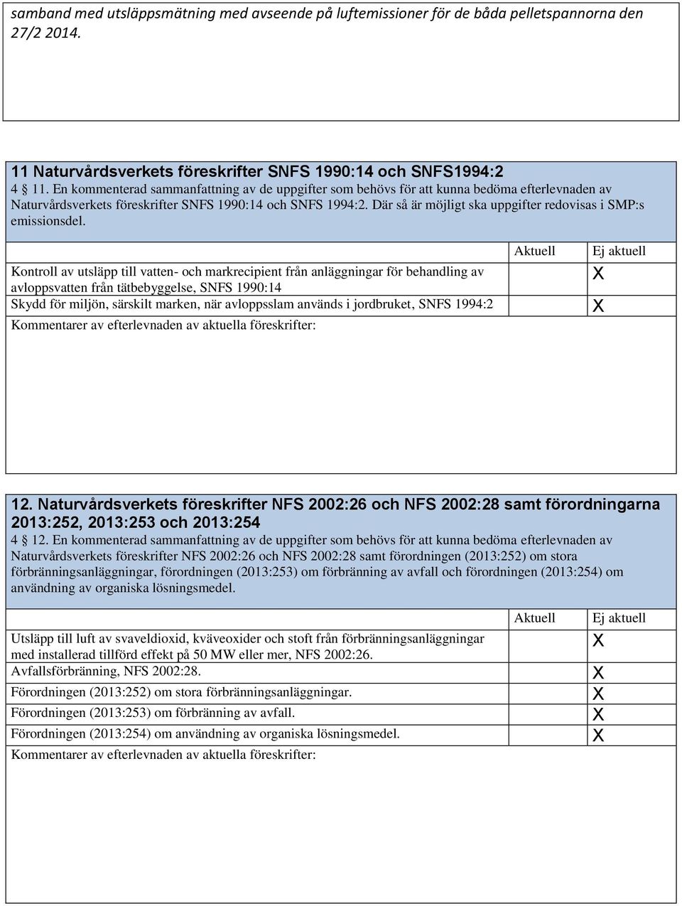 Där så är möjligt ska uppgifter redovisas i SMP:s emissionsdel.