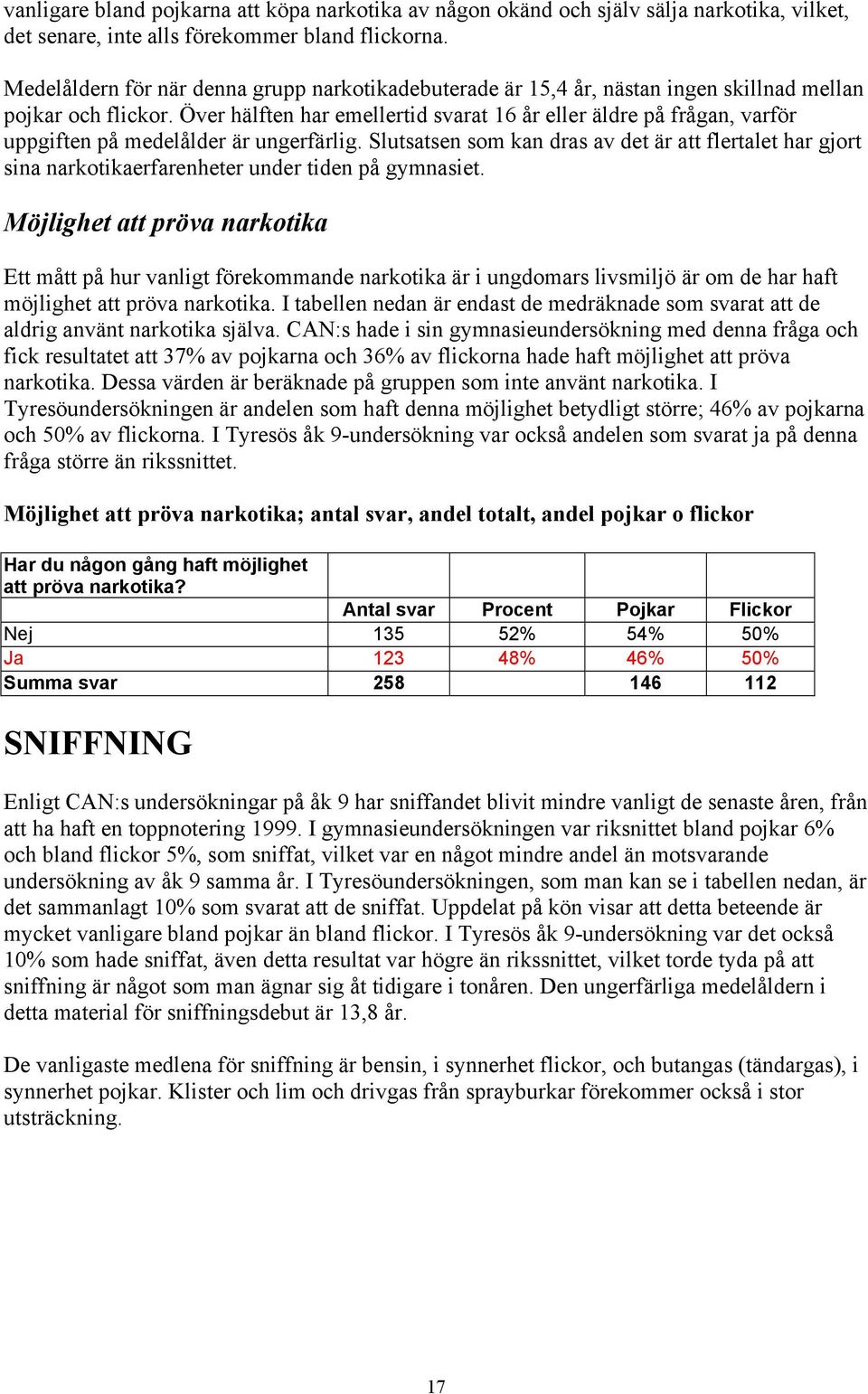 Över hälften har emellertid svarat 16 år eller äldre på frågan, varför uppgiften på medelålder är ungerfärlig.