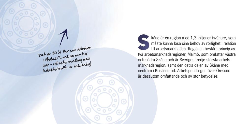 Regionen består i princip av två arbetsmarknadsregioner.