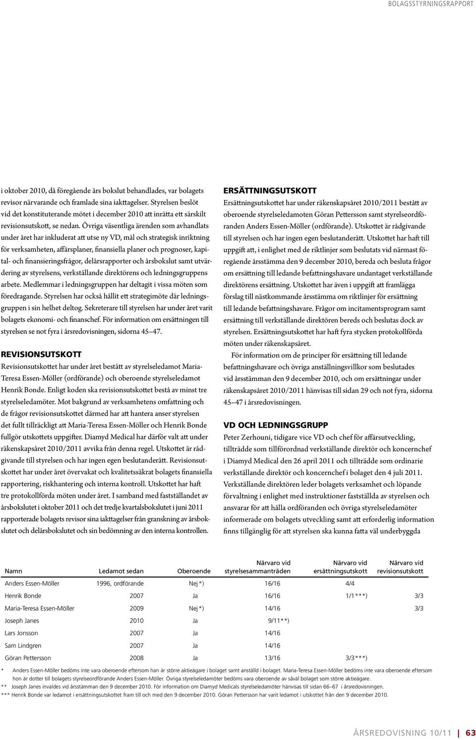 Övriga väsentliga ärenden som avhandlats under året har inkluderat att utse ny VD, mål och strategisk inriktning för verksamheten, affärsplaner, finansiella planer och prognoser, kapital- och