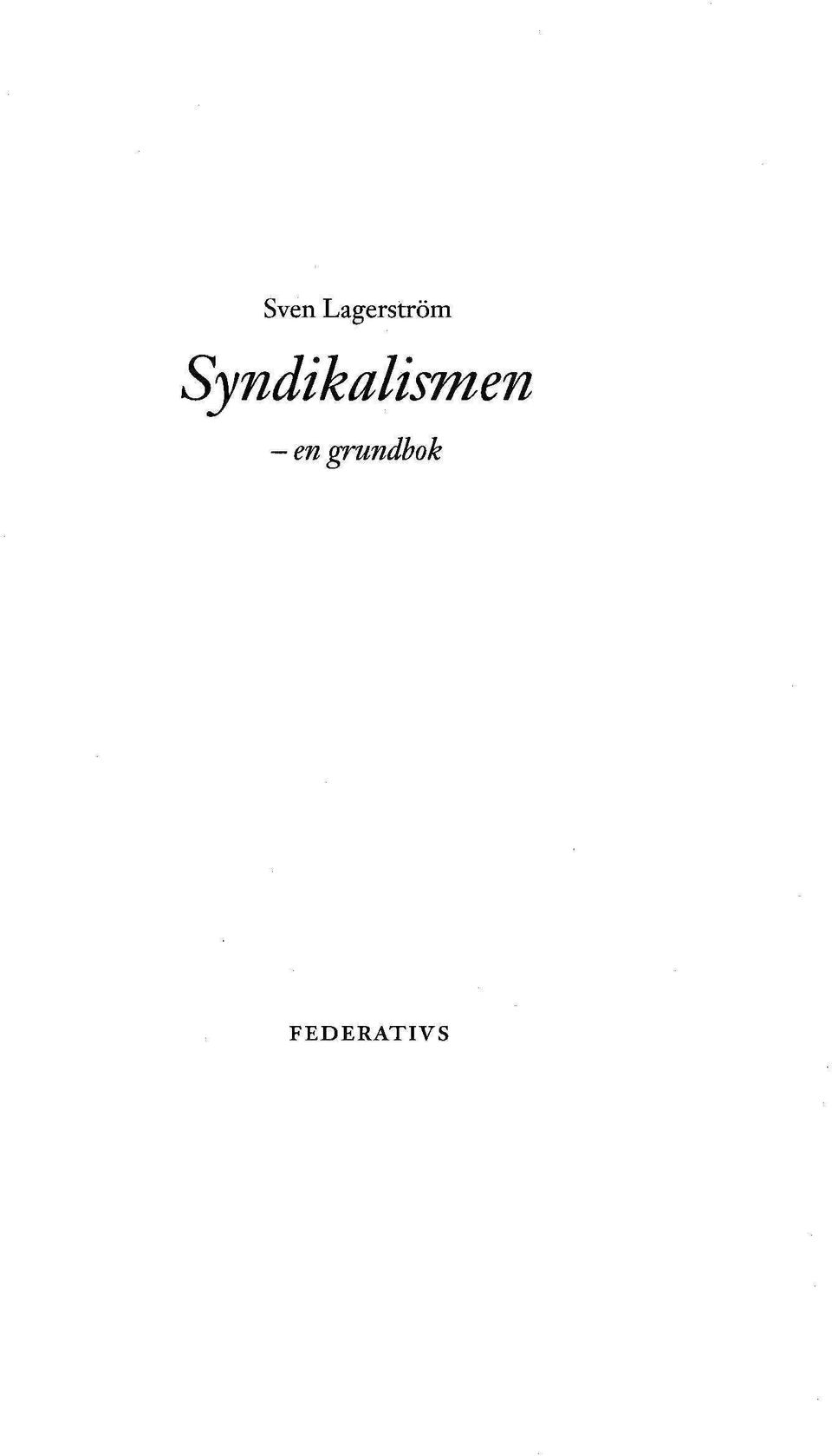 Syndikalismen