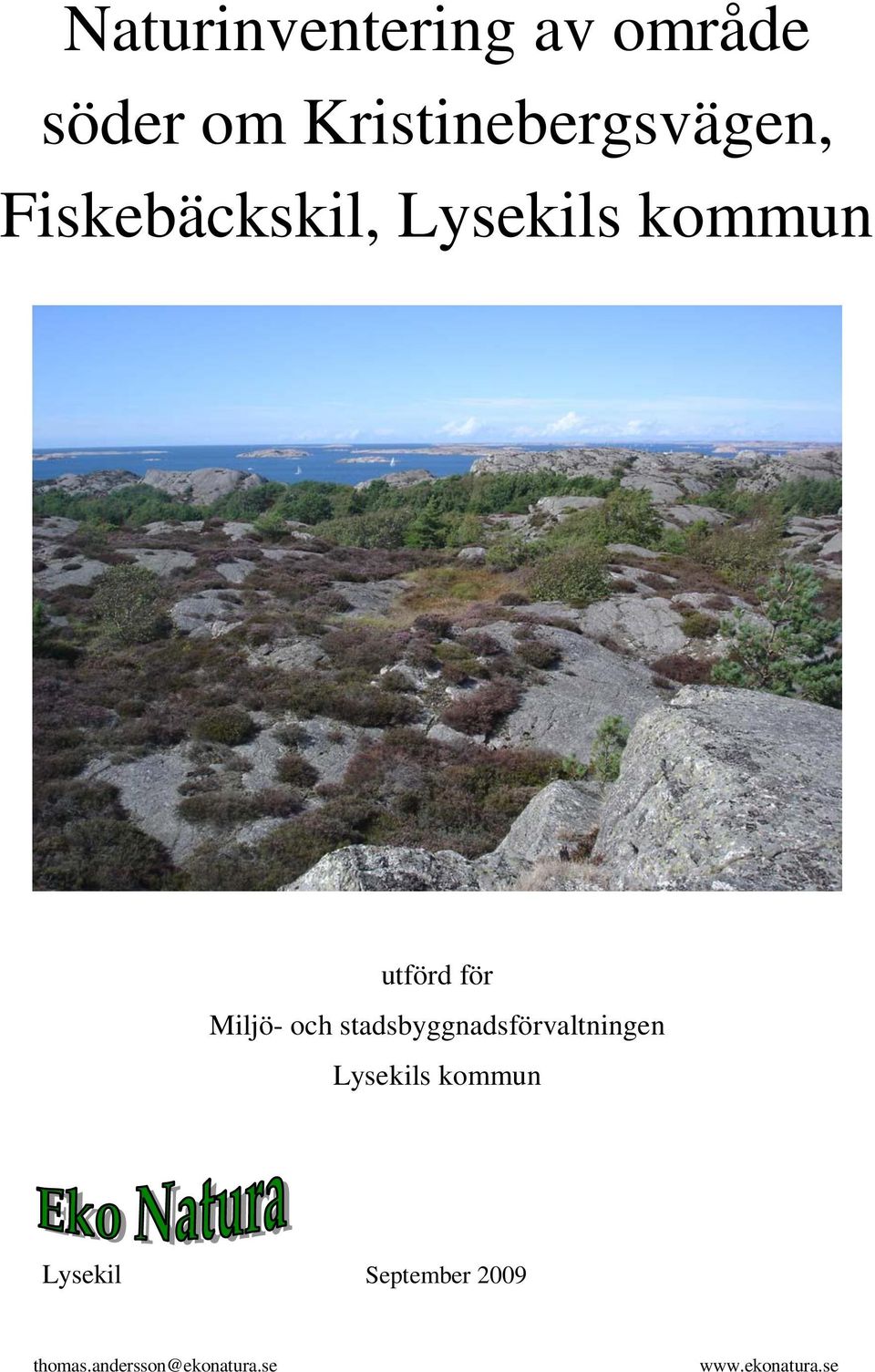 stadsbyggnadsförvaltningen Lysekils kommun Lysekil
