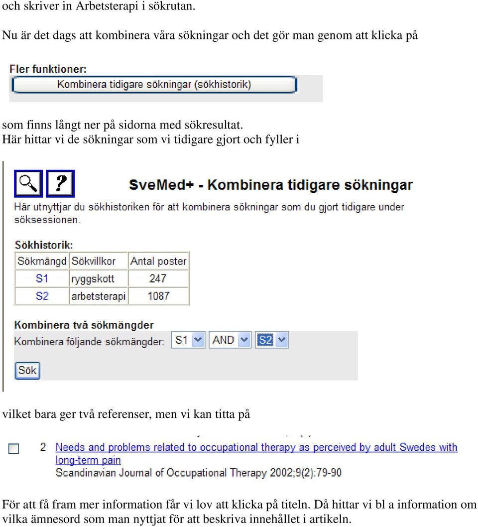 med sökresultat.