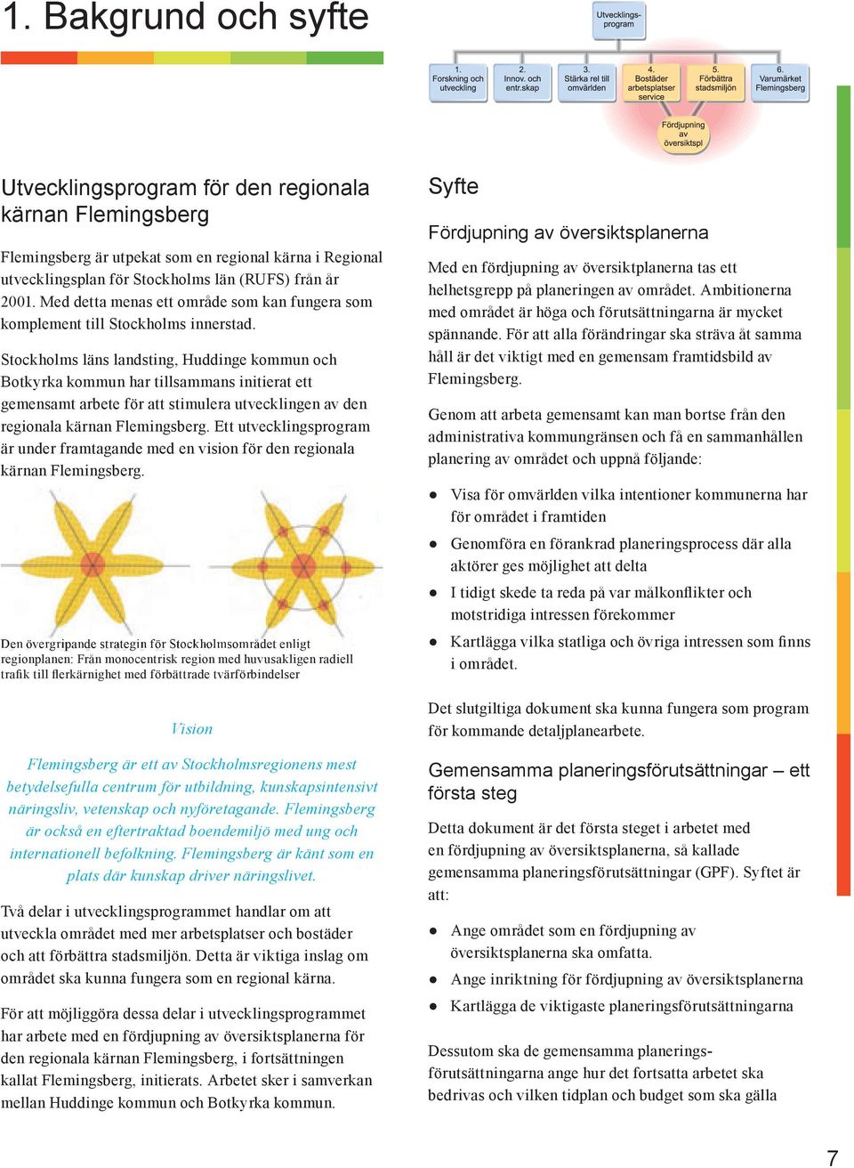 Stockholms läns landsting, Huddinge kommun och Botkyrka kommun har tillsammans initierat ett gemensamt arbete för att stimulera utvecklingen av den regionala kärnan Flemingsberg.