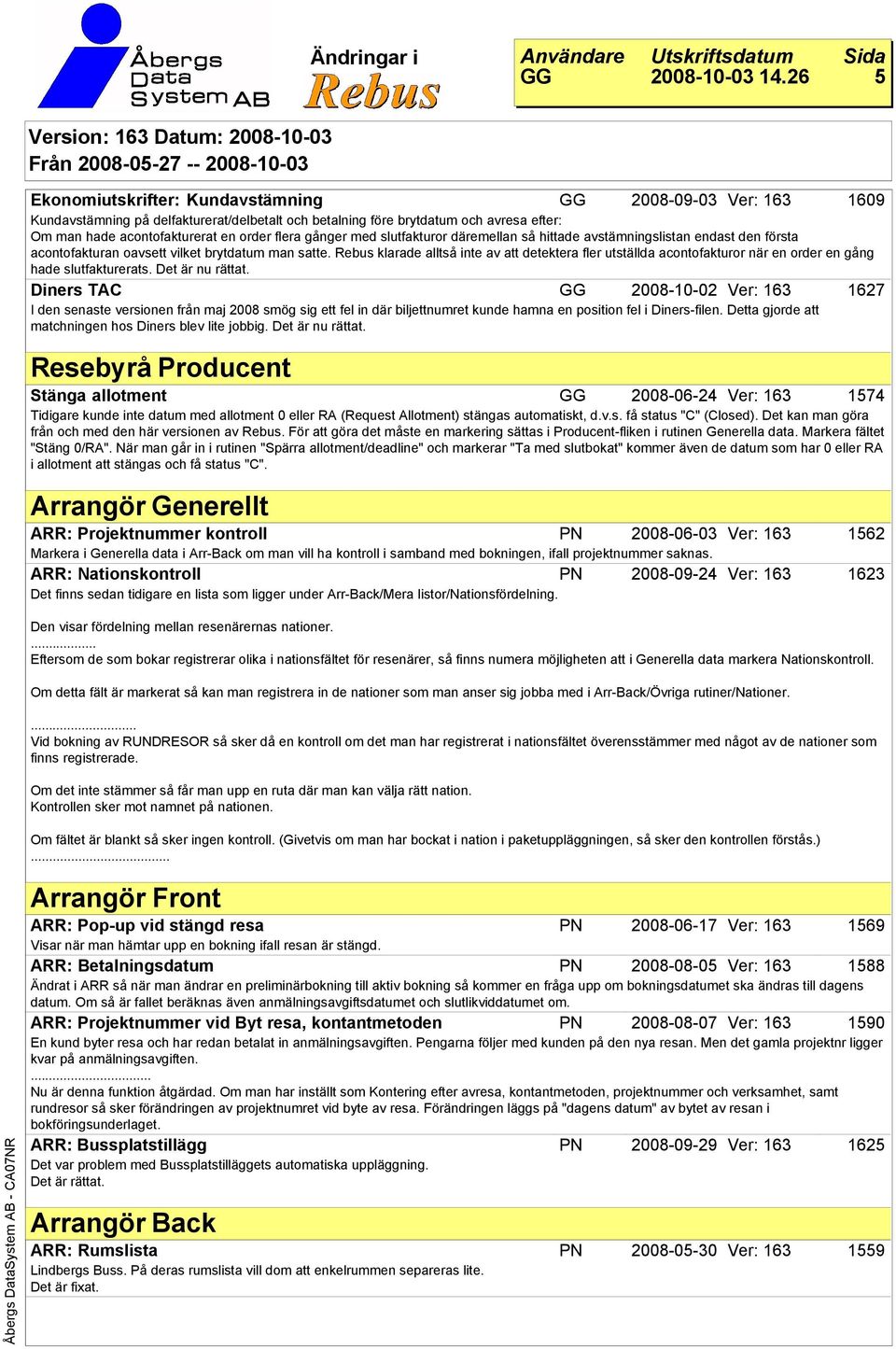 Rebus klarade alltså inte av att detektera fler utställda acontofakturor när en order en gång hade slutfakturerats. Det är nu rättat.