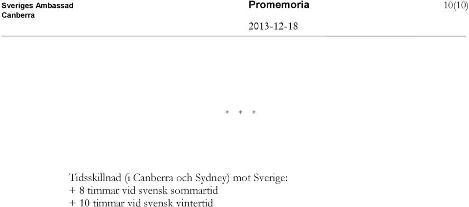 mot Sverige: + 8 timmar vid svensk