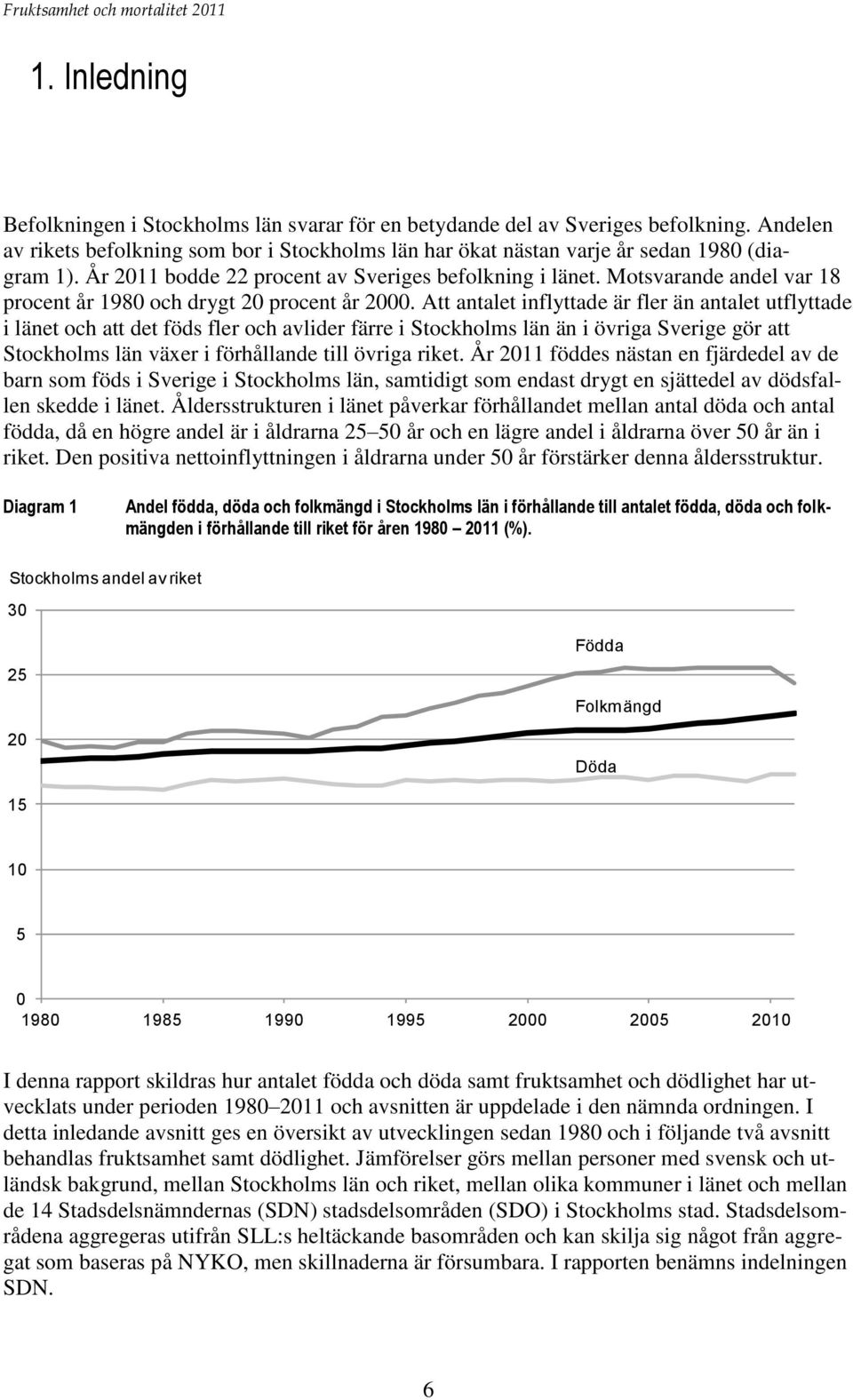 Att antalet inflyttade är fler än antalet utflyttade i länet och att det föds fler och avlider färre i Stockholms län än i övriga Sverige gör att Stockholms län växer i förhållande till övriga riket.