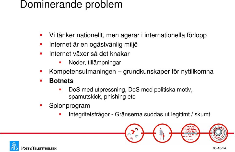 grundkunskaper för nytillkomna Botnets DoS med utpressning, DoS med politiska motiv,