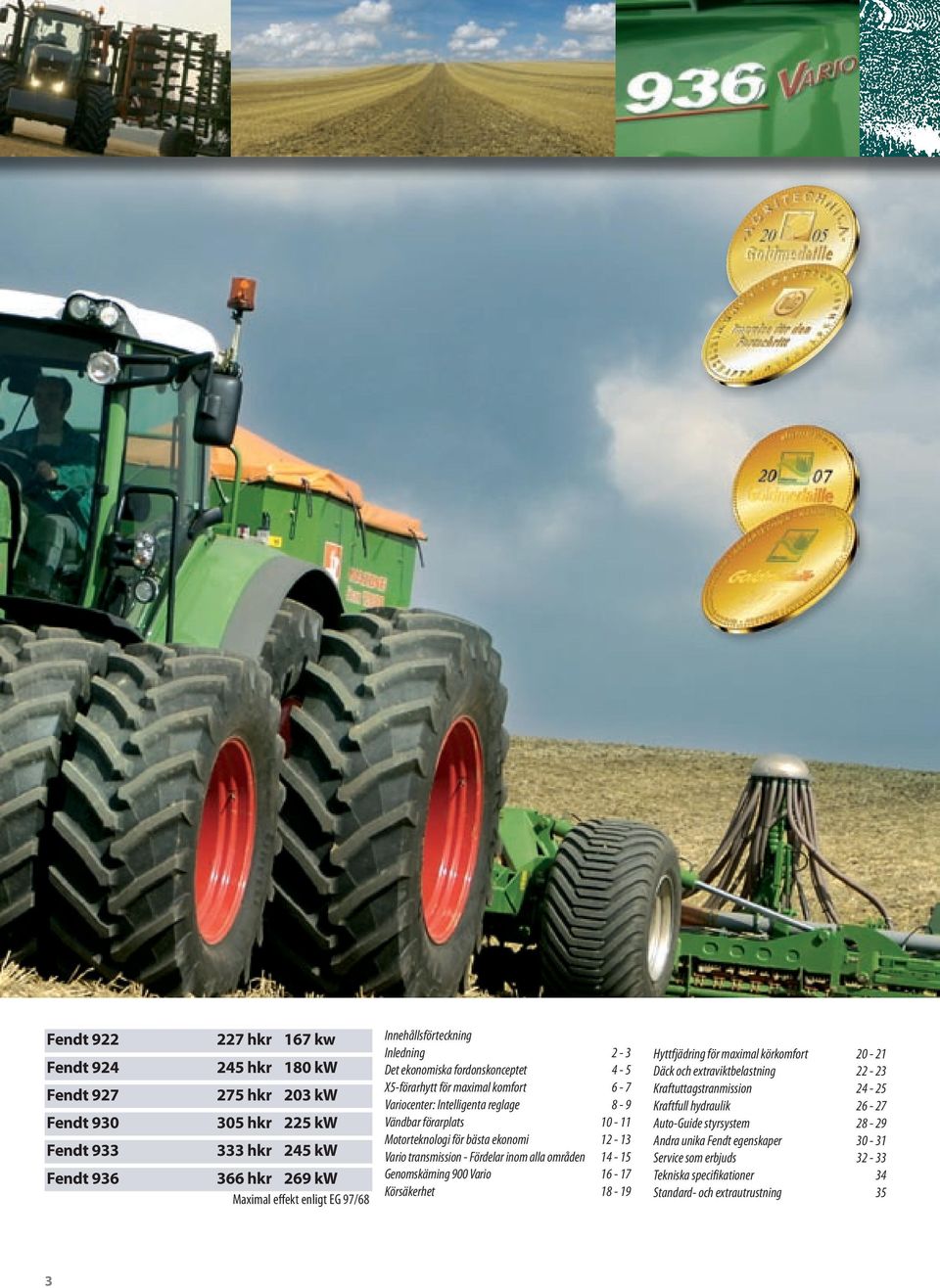 bästa ekonomi 12-13 Vario transmission - Fördelar inom alla områden 14-15 Genomskärning 900 Vario 16-17 Körsäkerhet 18-19 Hyttfjädring för maximal körkomfort 20-21 Däck och extraviktbelastning