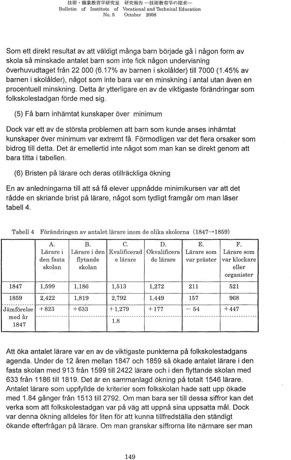 17% av barnen i skolålder) till 7000 (1.450/0 av barnen i skolålder), något som inte bara var en minskning i antal utan även en procentuell minskning.