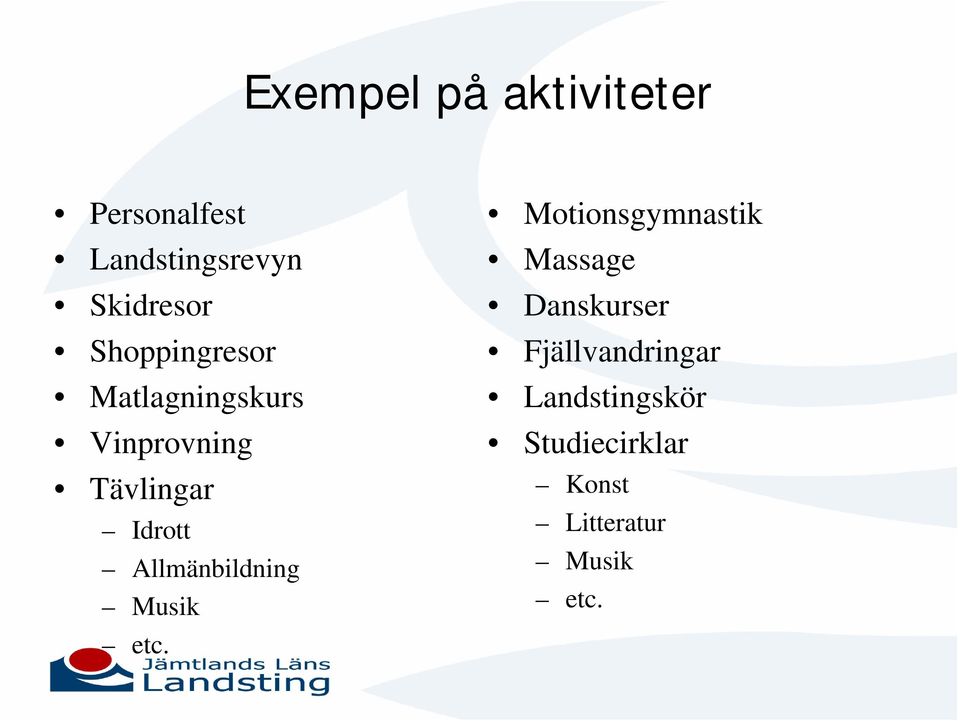 Allmänbildning Musik etc.