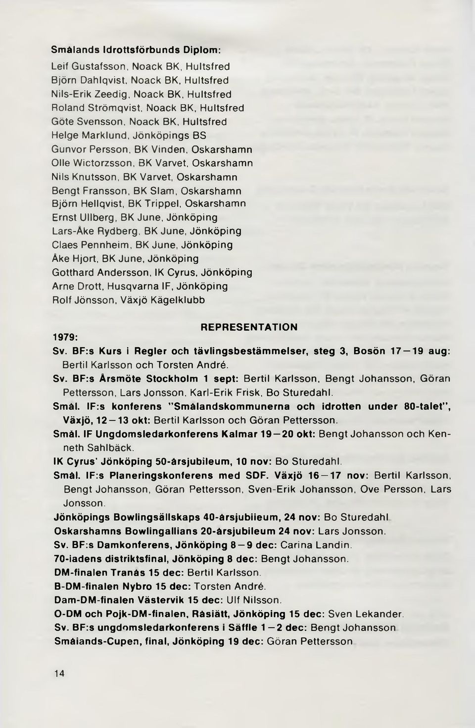 Oskarshamn Björn Hellqvist, BK Trippel, Oskarshamn Ernst Ullberg, BK June, Jönköping Lars-Åke Rydberg, BK June, Jönköping Claes Pennheim, BK June, Jönköping Åke Hjort, BK June, Jönköping Gotthard