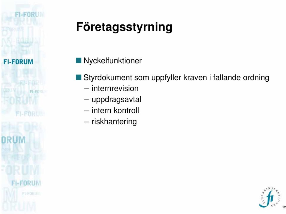 fallande ordning internrevision