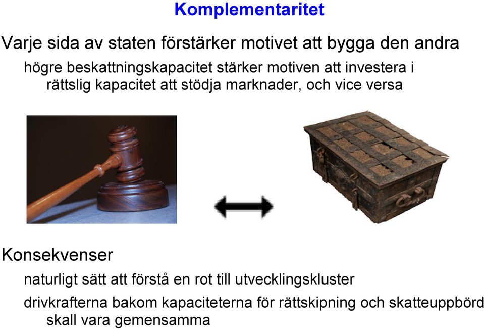 marknader, och vice versa Konsekvenser naturligt sätt att förstå en rot till