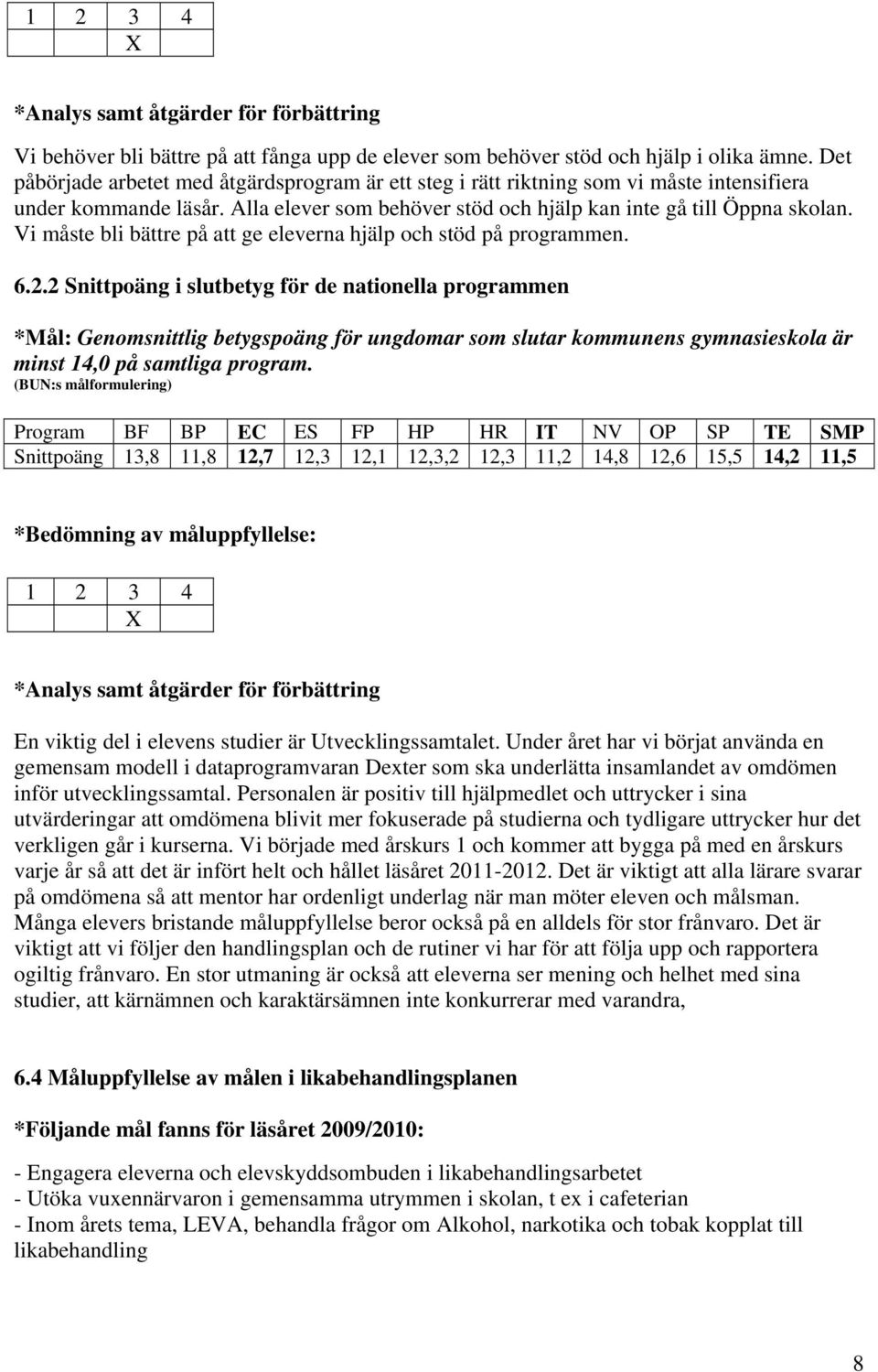 Vi måste bli bättre på att ge eleverna hjälp och stöd på programmen. 6.2.