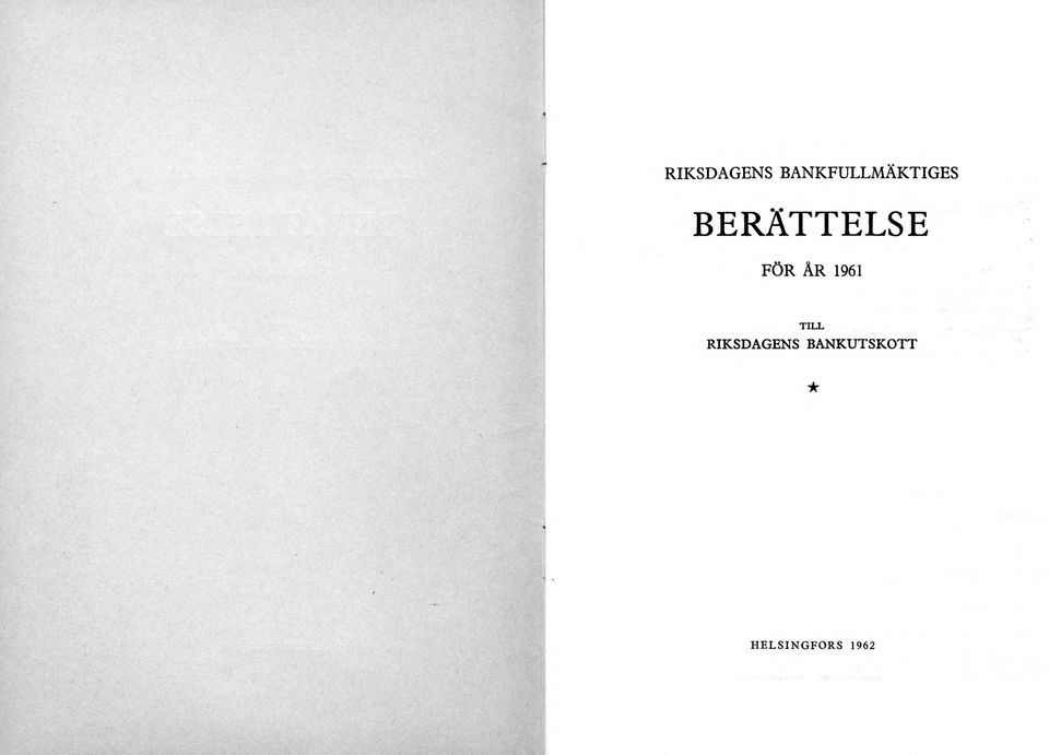 BERÄTTELSE FÖR ÅR 1961