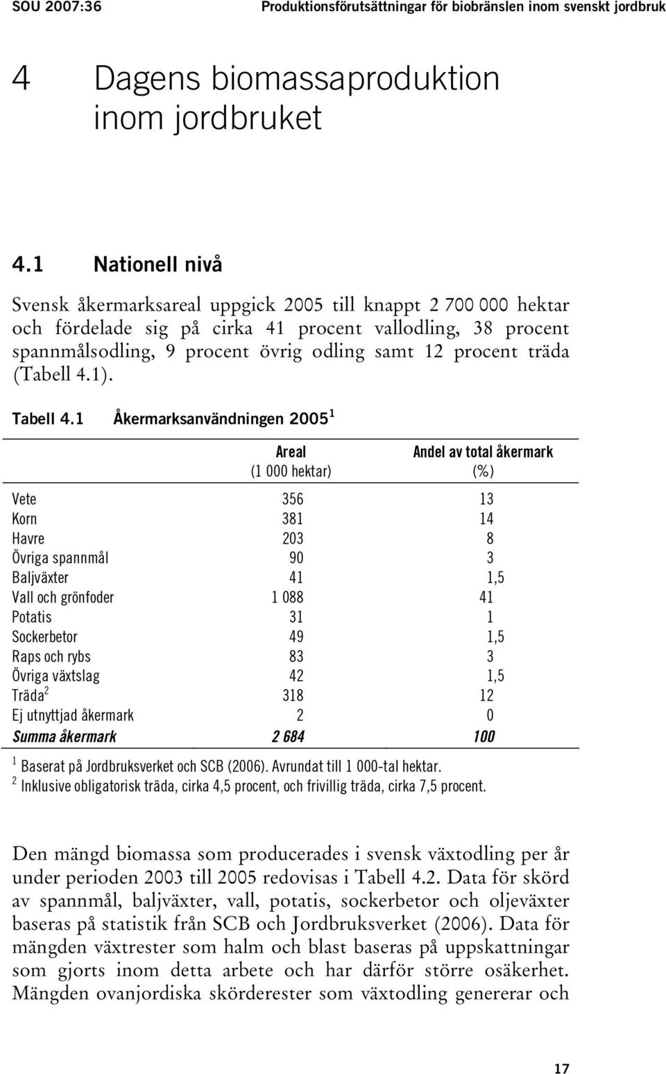 träda (Tabell 4.1). Tabell 4.