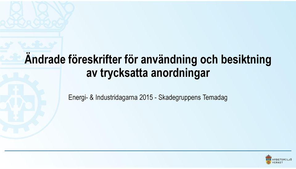 trycksatta anordningar Energi- &