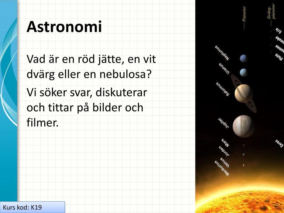 Vi söker svar, diskuterar och