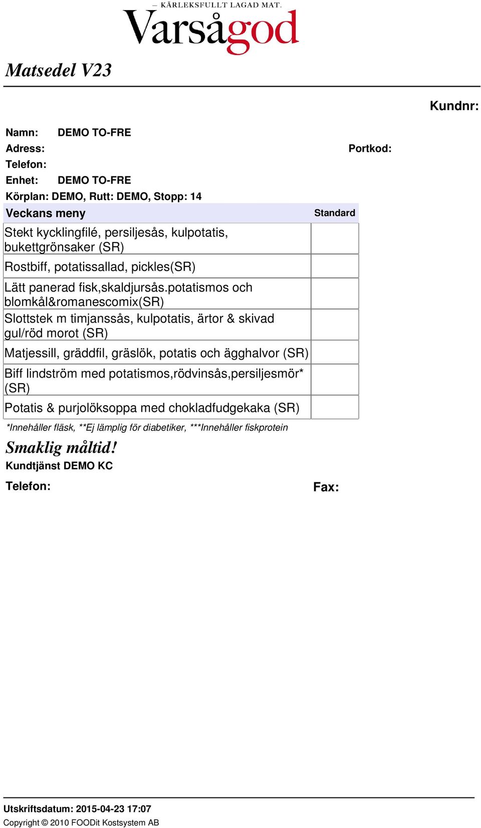 potatismos och blomkål&romanescomix(sr) Slottstek m timjanssås, kulpotatis, ärtor & skivad gul/röd morot (SR)