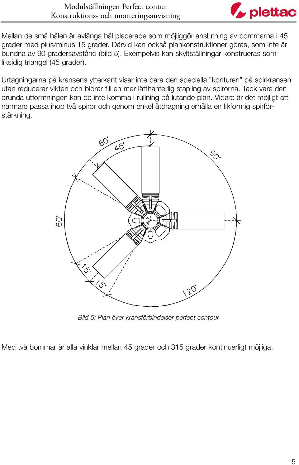 Urtagningarna på kransens ytterkant visar inte bara den speciella konturen på spirkransen utan reducerar vikten och bidrar till en mer lätthanterlig stapling av spirorna.