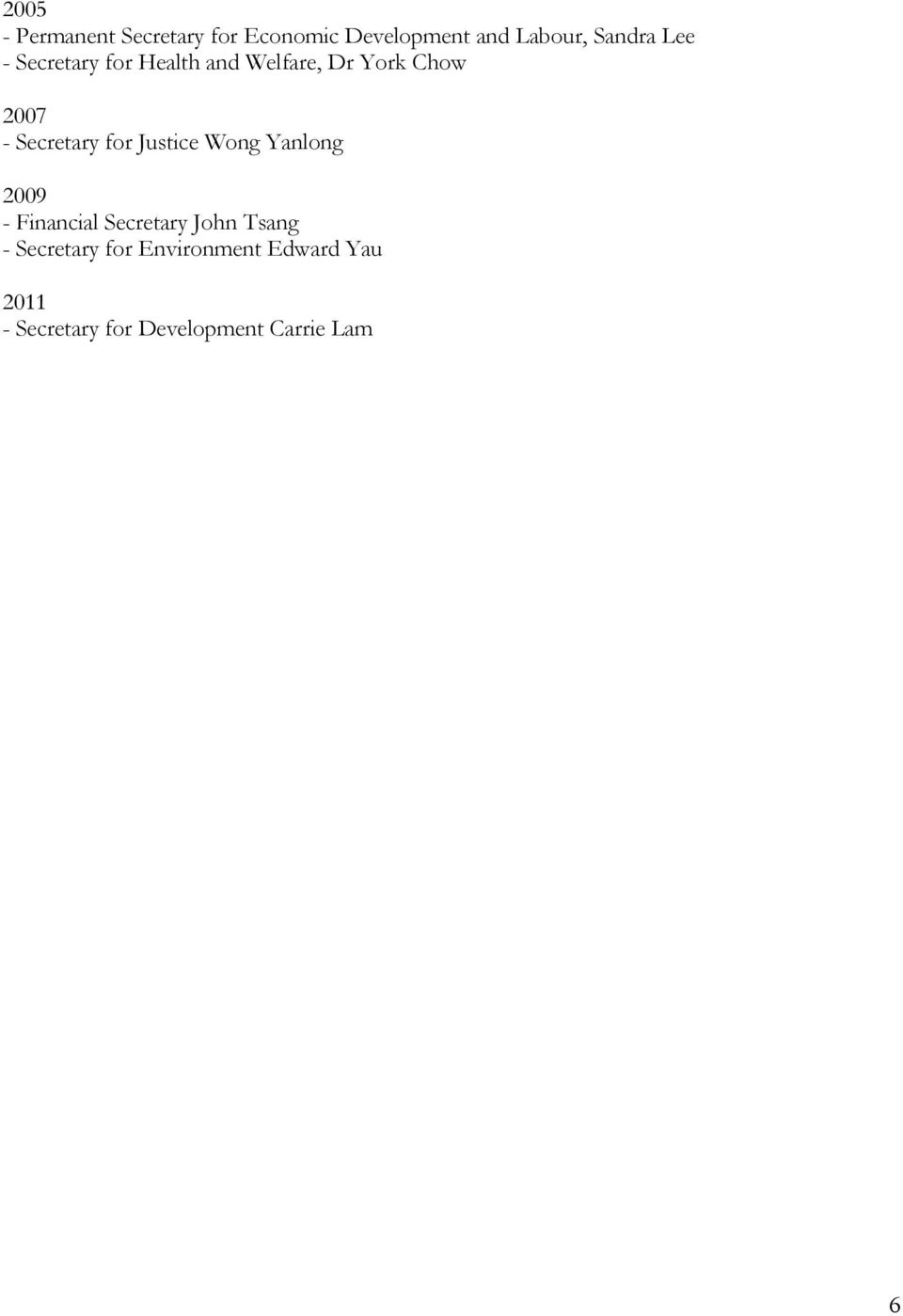 for Justice Wong Yanlong 2009 - Financial Secretary John Tsang -