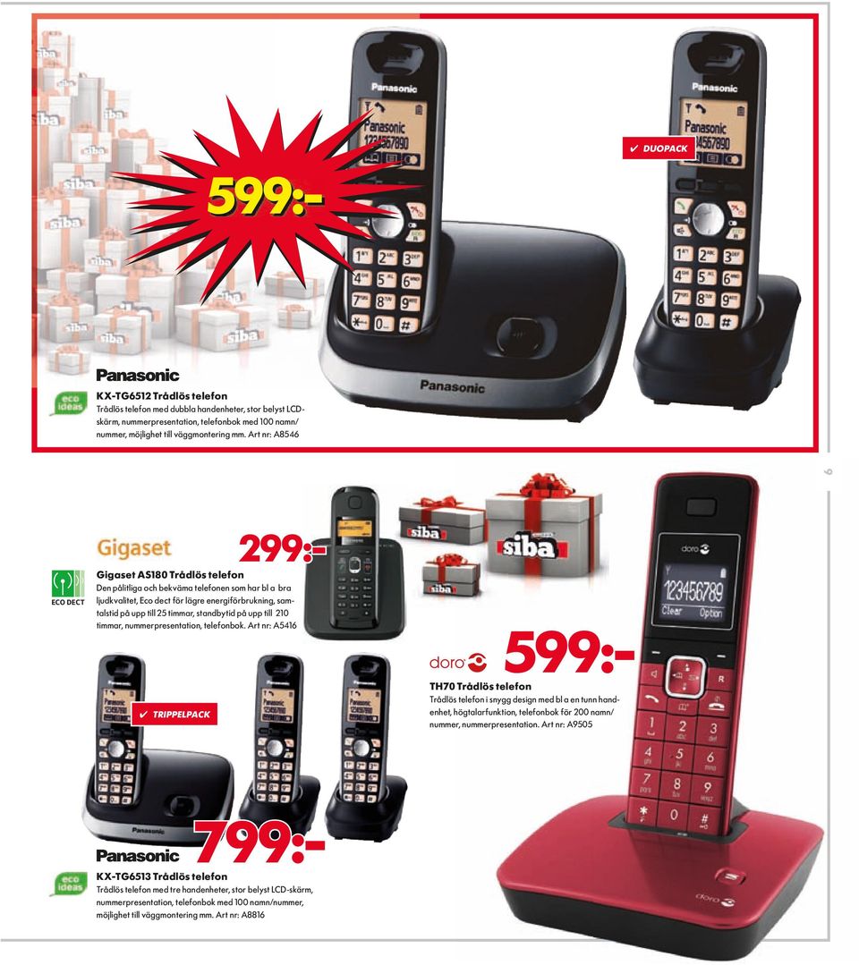 timmar,nummerpresentation,telefonbok.