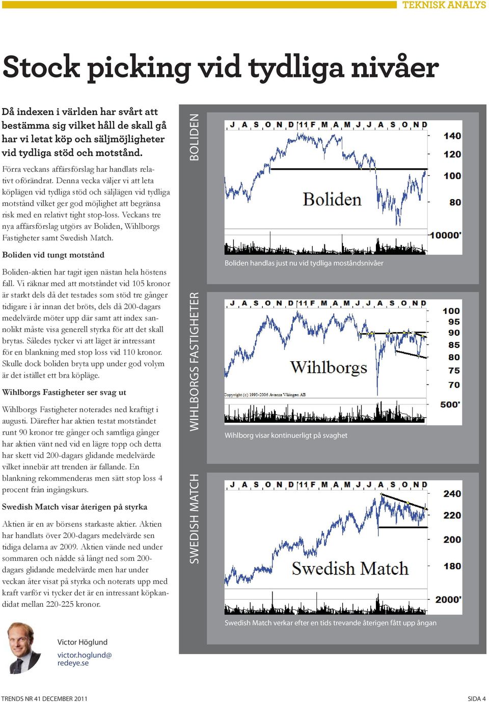 Denna vecka väljer vi att leta köplägen vid tydliga stöd och säljlägen vid tydliga motstånd vilket ger god möjlighet att begränsa risk med en relativt tight stop-loss.