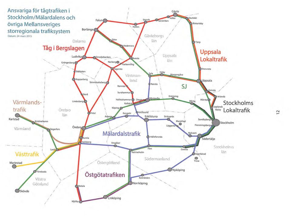- Uppsala Lokaltrafik \ \ SJ / / / Värmlandstrafik Örebro län Stockholms Upplands Väsby Lokaltrafik N Värmland \./. / \, /.