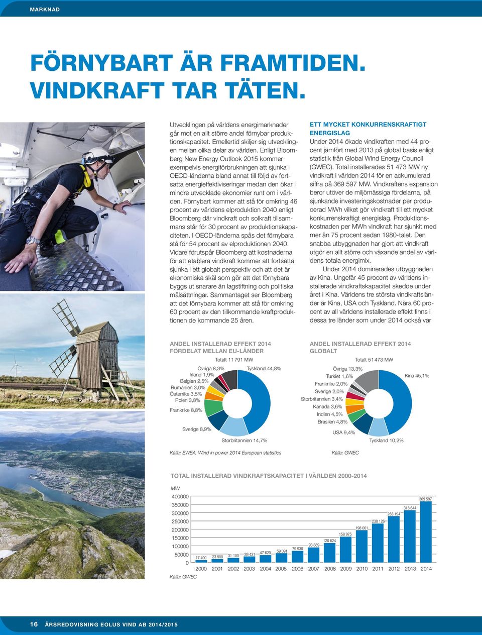 Enligt Bloomberg New Energy Outlook 2015 kommer exempelvis energiförbrukningen att sjunka i OECD-länderna bland annat till följd av fortsatta energieffektiviseringar medan den ökar i mindre