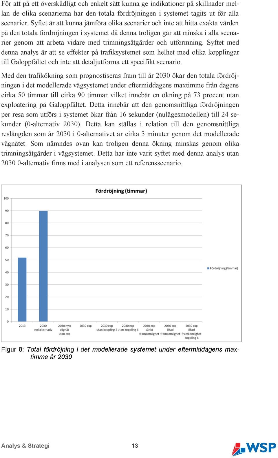 trimningsåtgärder och utformning. Syftet med denna analys är att se effekter på trafiksystemet som helhet med olika kopplingar till Galoppfältet och inte att detaljutforma ett specifikt scenario.