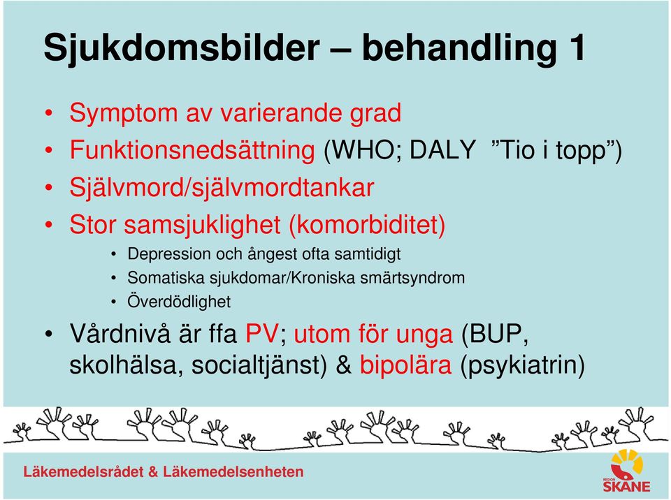 Depression och ångest ofta samtidigt Somatiska sjukdomar/kroniska smärtsyndrom