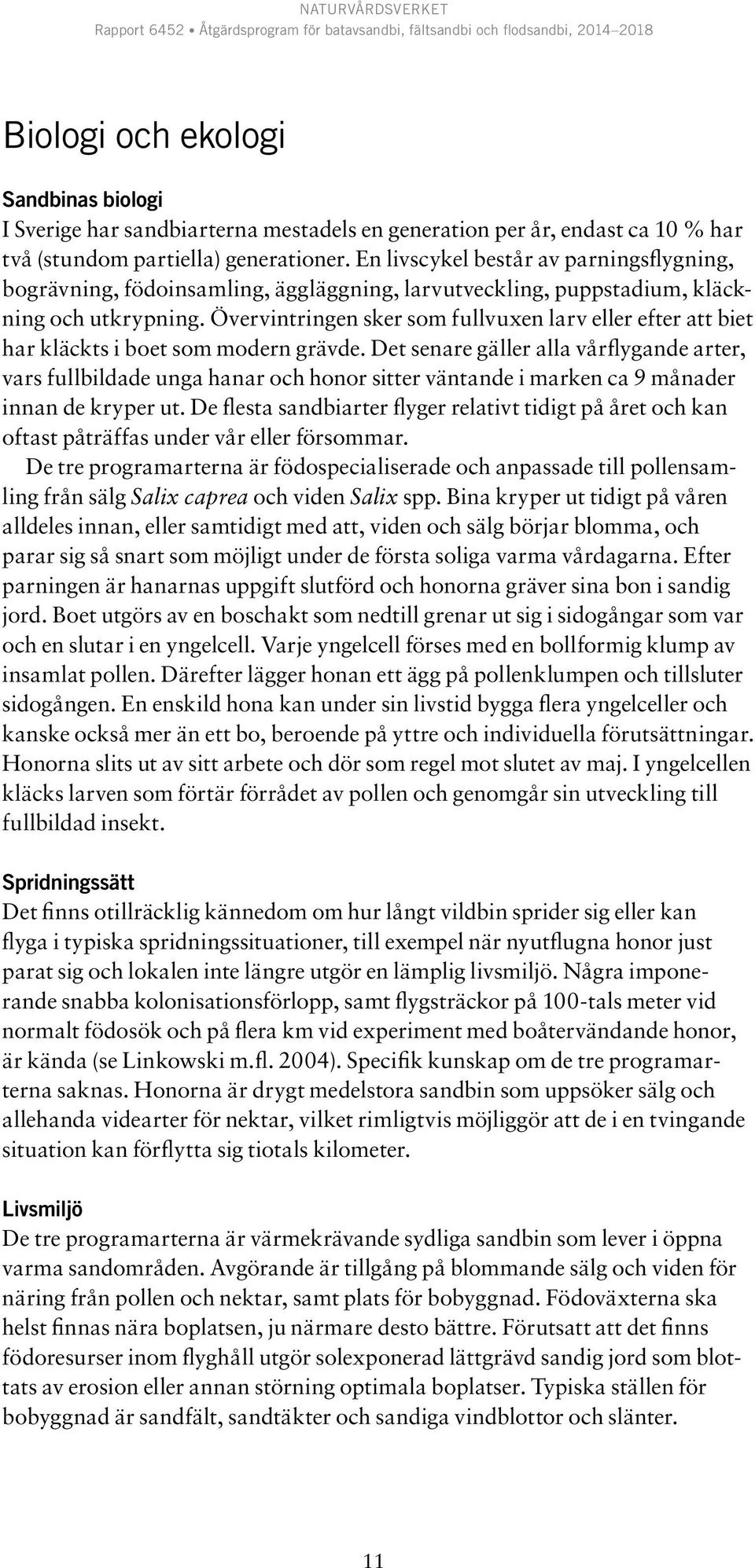 Övervintringen sker som fullvuxen larv eller efter att biet har kläckts i boet som modern grävde.