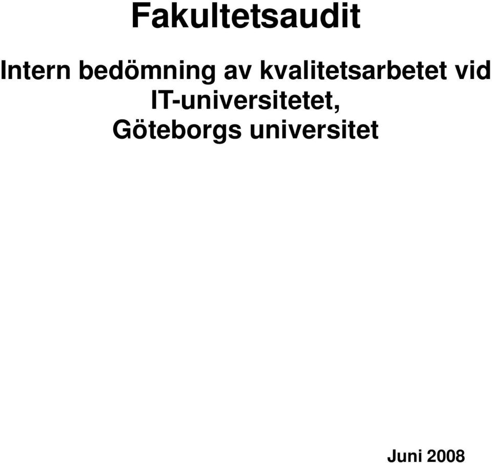 kvalitetsarbetet vid