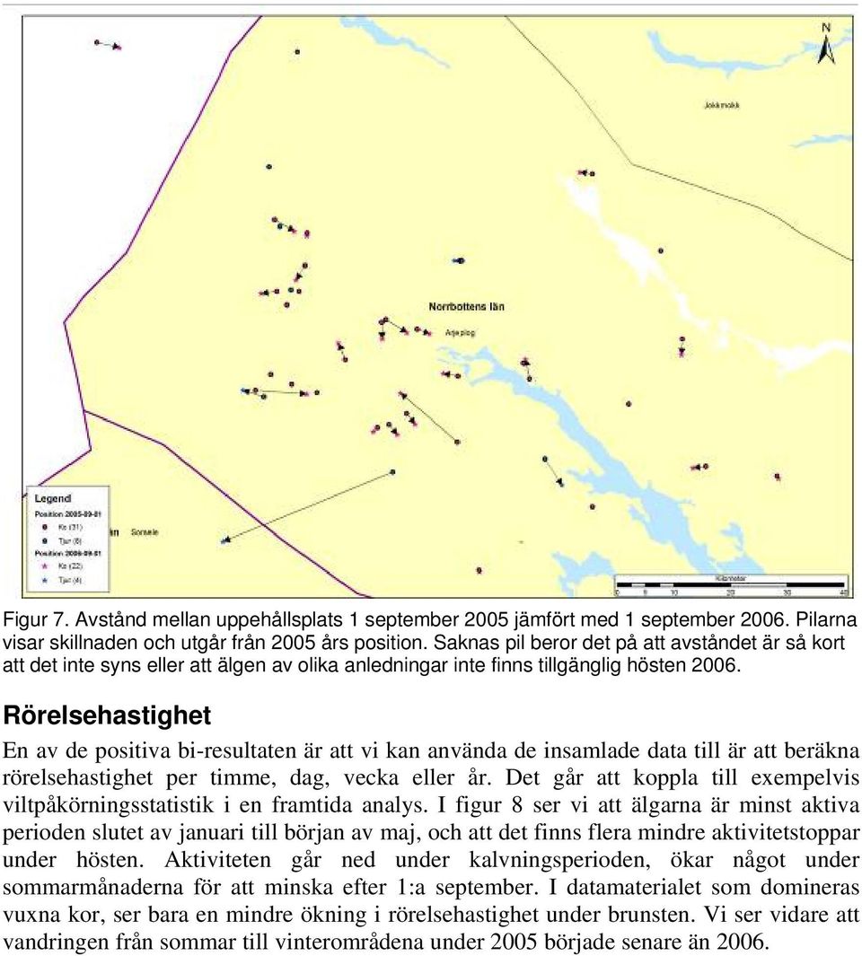 Rörelsehastighet En av de positiva bi-resultaten är att vi kan använda de insamlade data till är att beräkna rörelsehastighet per timme, dag, vecka eller år.