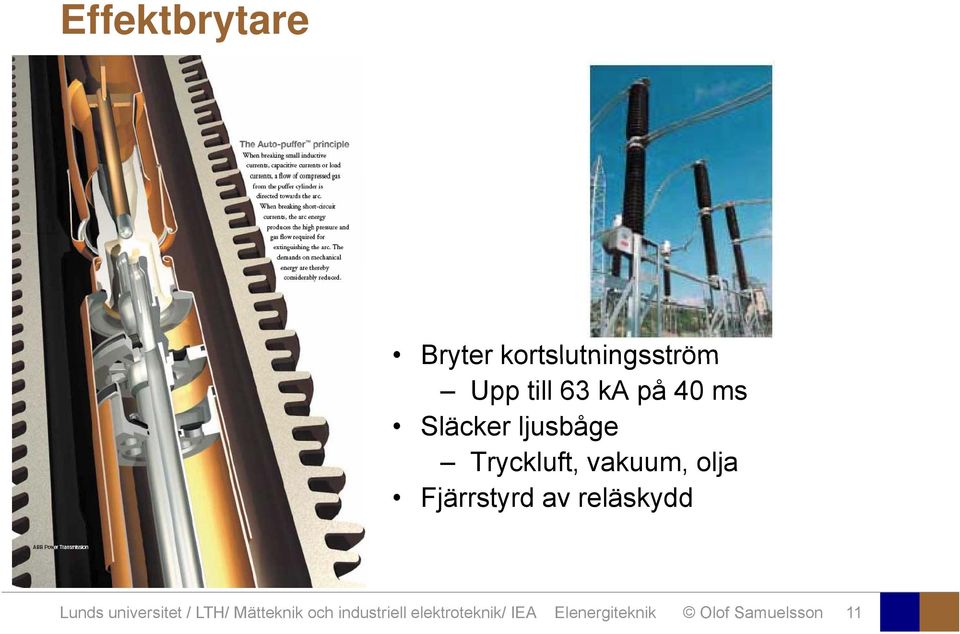 Fjärrstyrd av reläskydd Lunds universitet / LTH/ Mätteknik