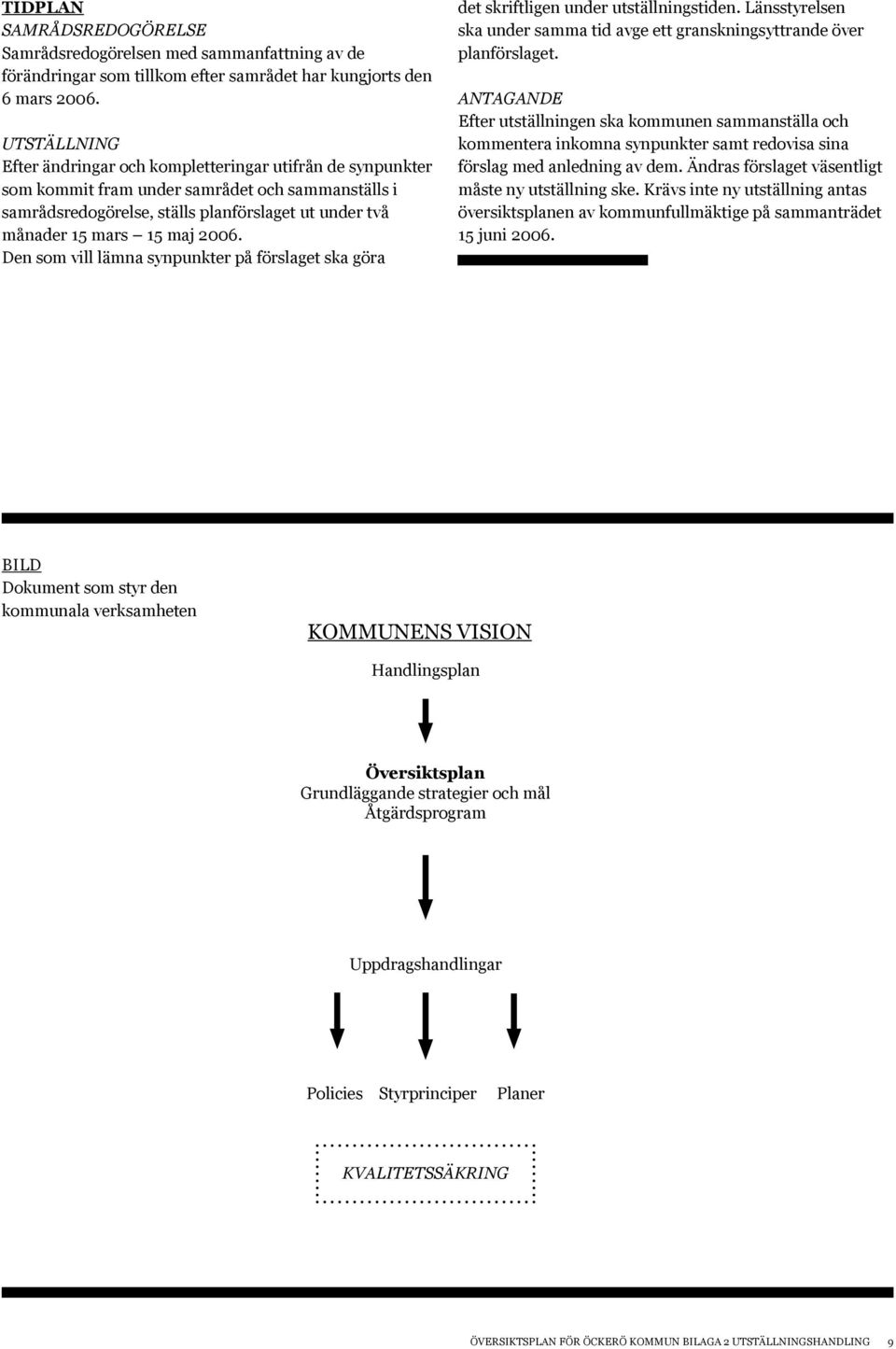 2006. Den som vill lämna synpunkter på förslaget ska göra det skriftligen under utställningstiden. Länsstyrelsen ska under samma tid avge ett granskningsyttrande över planförslaget.