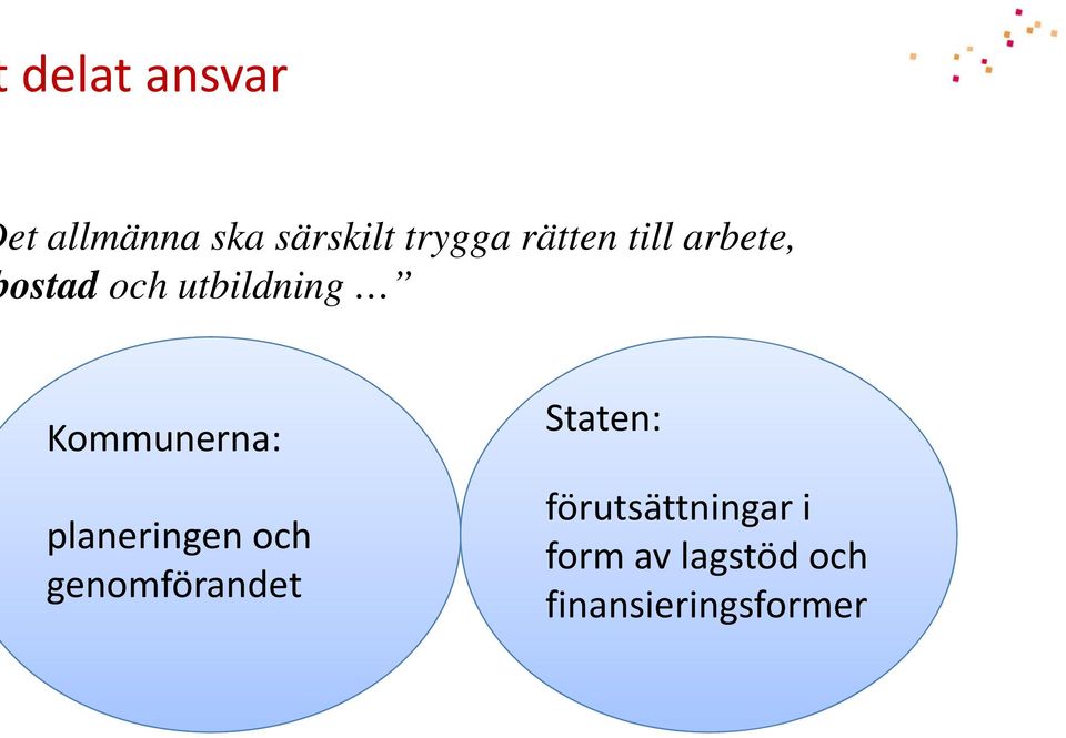 Kommunerna: planeringen och genomförandet