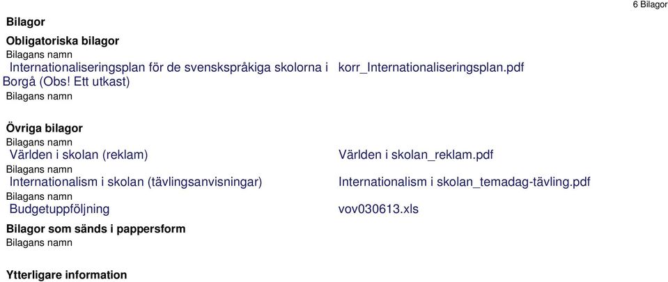 pdf 6 Bilagor Övriga bilagor Världen i skolan (reklam) Internationalism i skolan