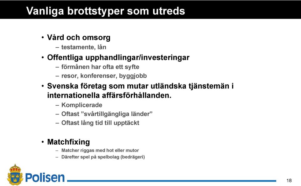 tjänstemän i internationella affärsförhållanden.