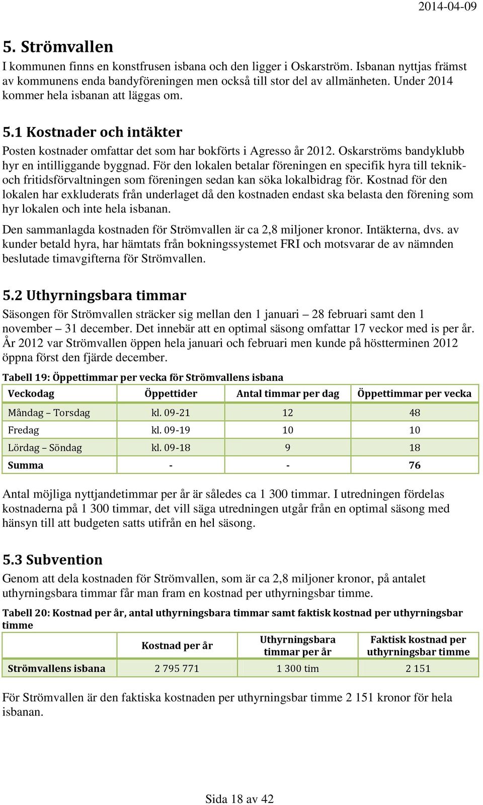 För den lokalen betalar föreningen en specifik hyra till teknikoch fritidsförvaltningen som föreningen sedan kan söka lokalbidrag för.