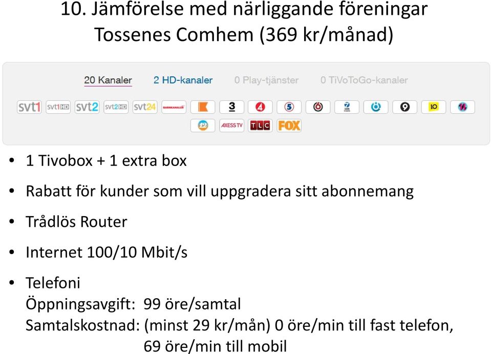 Trådlös Router Internet 100/10 Mbit/s Telefoni Öppningsavgift: 99 öre/samtal