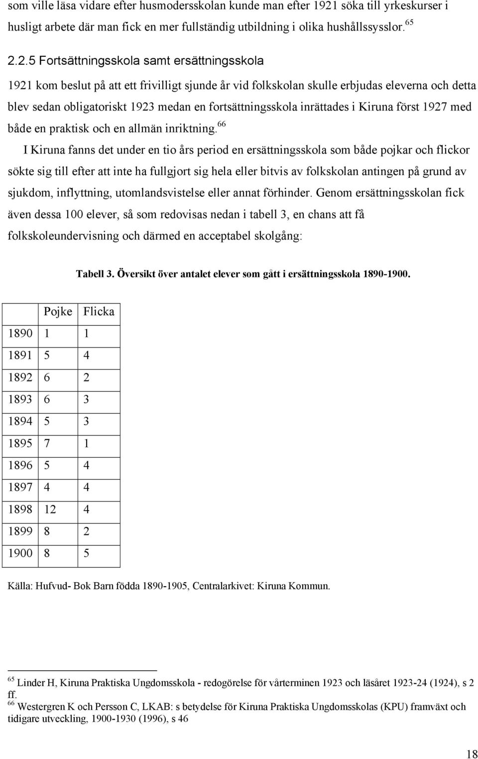 2.5 Fortsättningsskola samt ersättningsskola 1921 kom beslut på att ett frivilligt sjunde år vid folkskolan skulle erbjudas eleverna och detta blev sedan obligatoriskt 1923 medan en