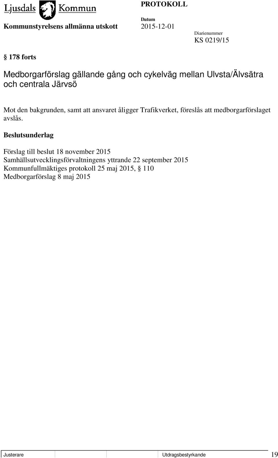 avslås.